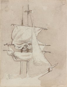 Voiles sur un mât à gréement carré - John Wilson Carmichael